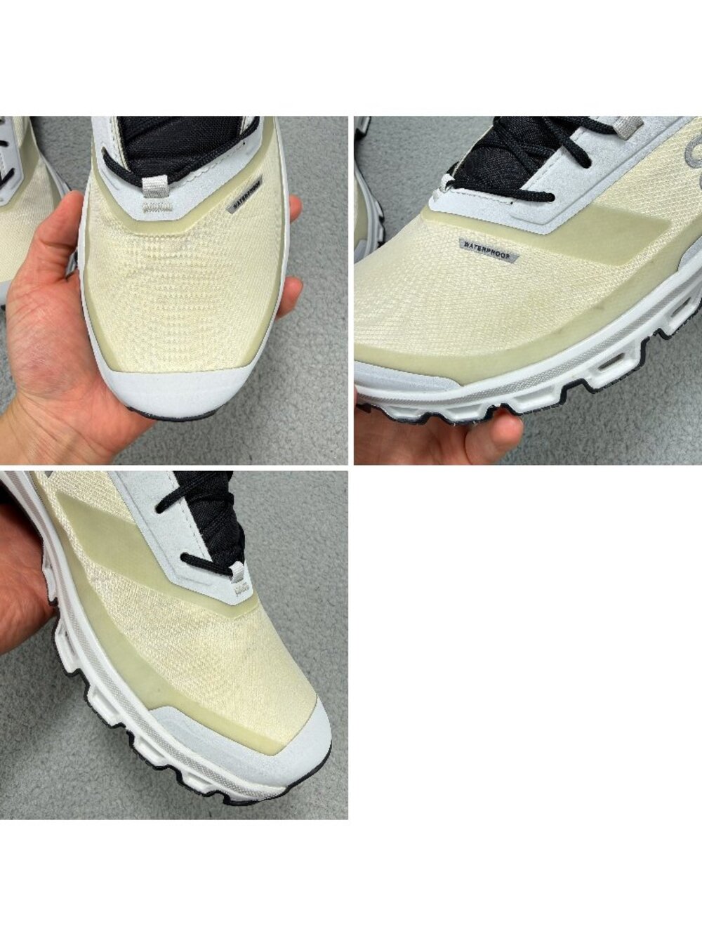 On Cloudventure Waterproof Men 10 Shoes Glacier Grey Trail Running Cloud Sneaker - Picture 9 of 10